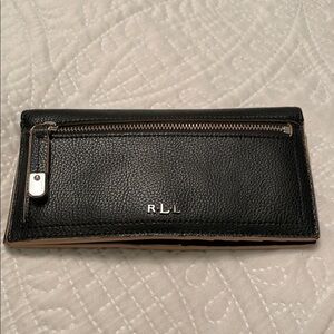 Lauren Ralph Lauren Cow Leather Long Bifold Wallet